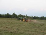 David mowing hay
